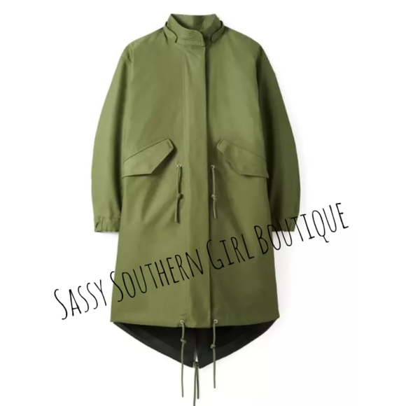 🆕⭐ TORY BURCH Oversized coat moss green - Picture 8 of 16